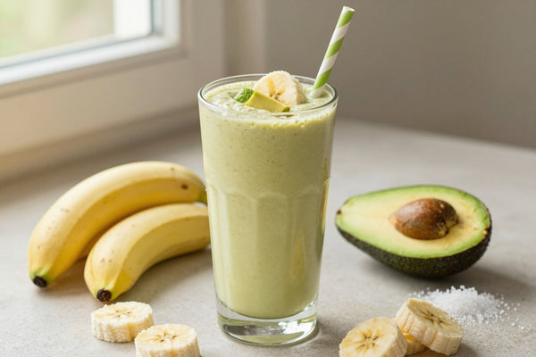 Avocado Banana Smoothie in a glass