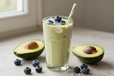Avocado Blueberry Smoothie in a glass