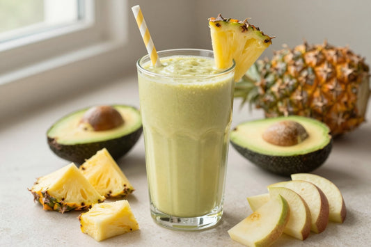 Avocado Pineapple Smoothie in a glass