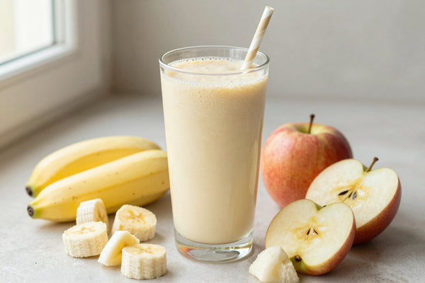 Banana Apple Smoothie in a glass