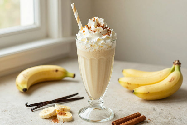 Banana Bread Milkshake in a glass
