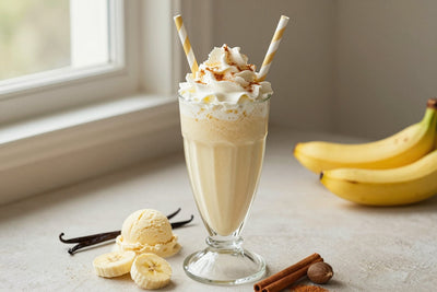 Banana Cake Milkshake in a glass