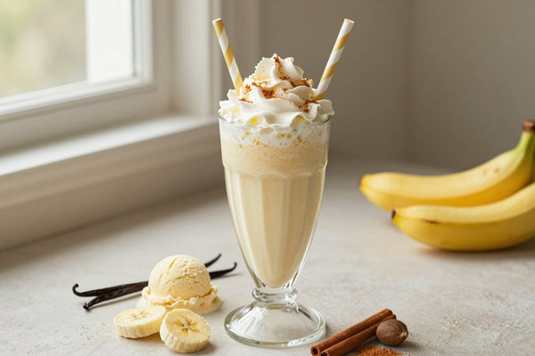 Banana Cake Milkshake in a glass