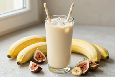 Banana Fig Smoothie in a glass