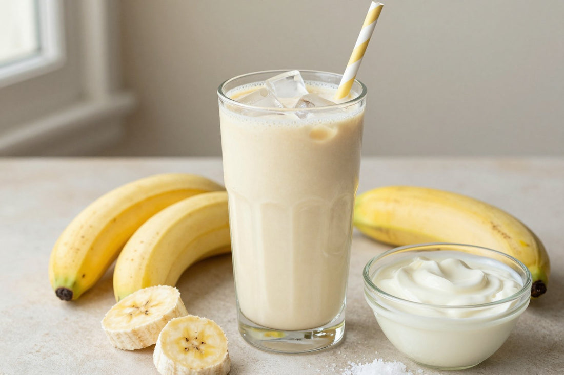 Banana Greek Yogurt Smoothie in a glass