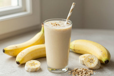 Banana Oat Smoothie in a glass