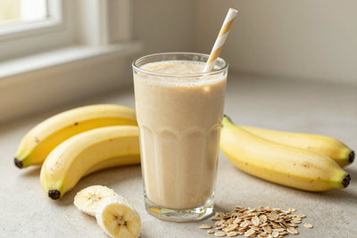 Banana Oatmeal Smoothie in a glass