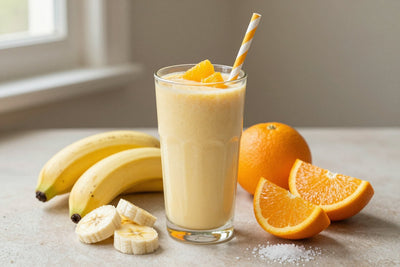 Banana Orange Smoothie in a glass