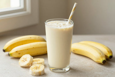Banana Yogurt Breakfast Smoothie in a glass