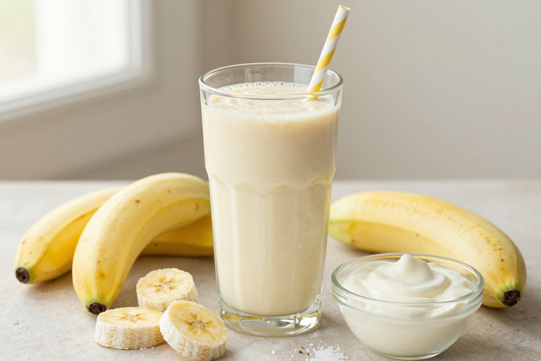 Banana Yogurt Smoothie in a glass