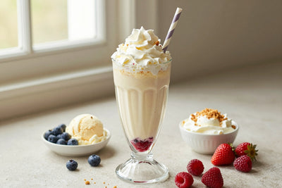Berry Cheesecake Milkshake in a glass