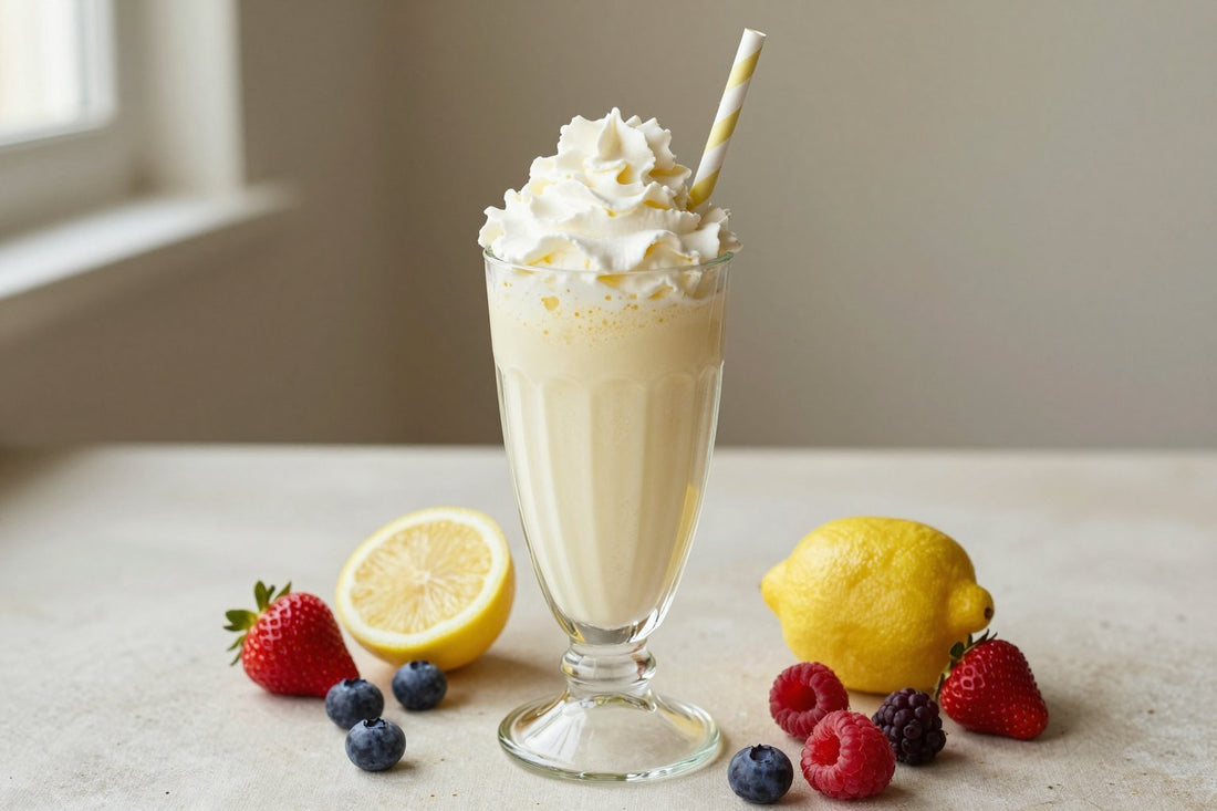 Berry Lemonade Milkshake in a glass