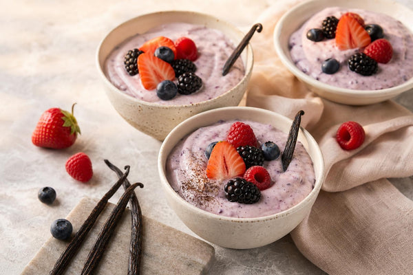 Berry vanilla pudding