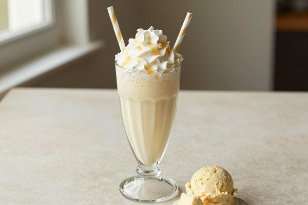 Birthday Cake Milkshake in a glass