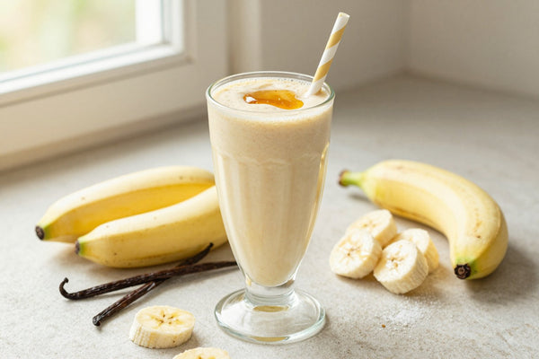 Birthday Cake Smoothie in a glass