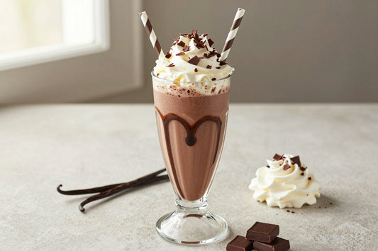 Bittersweet Chocolate Milkshake in a glass