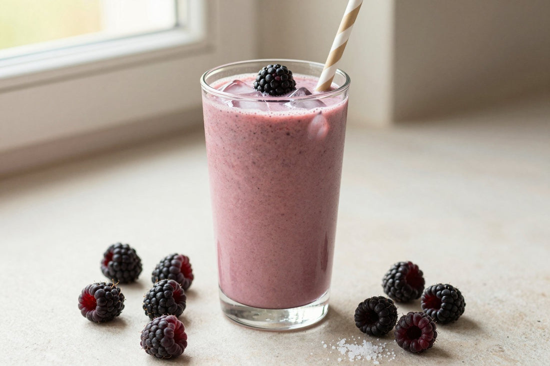 Black Raspberry Smoothie in a glass