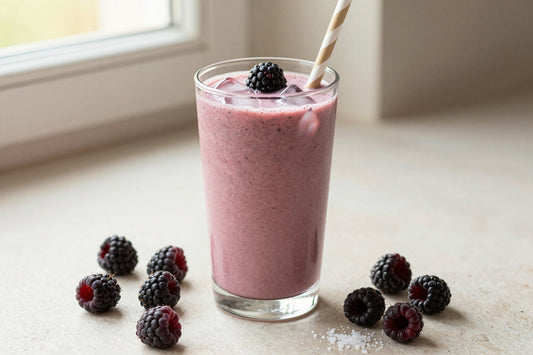 Black Raspberry Smoothie in a glass