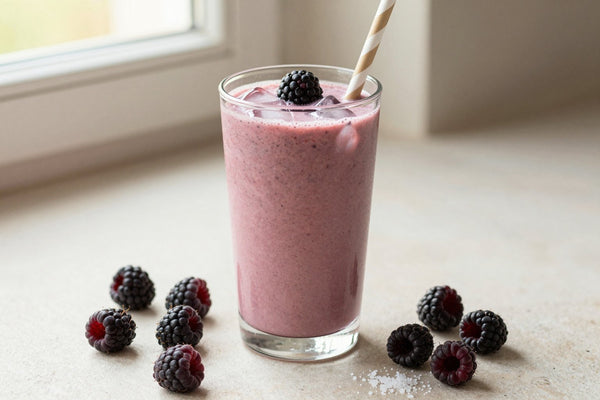 Black Raspberry Smoothie in a glass