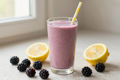 Blackberry Lemon Smoothie in a glass