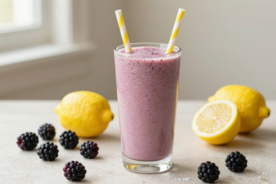 Blackberry Lemon Summer Smoothie in a glass