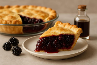 Slice of blackberry pie