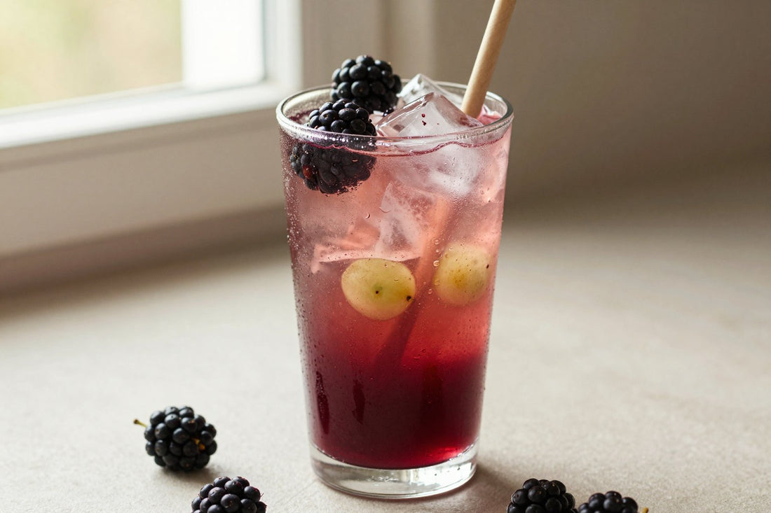 Blackberry Refresher in a glass