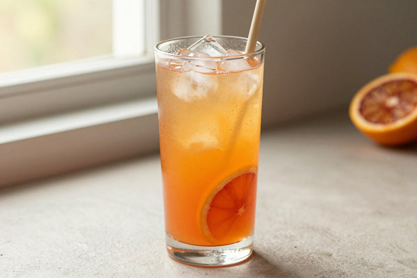 Blood Orange Lemonade in a glass