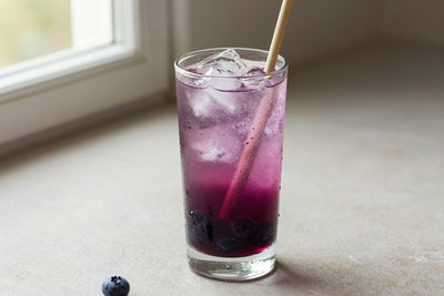 Blueberry Italian Soda in a glass