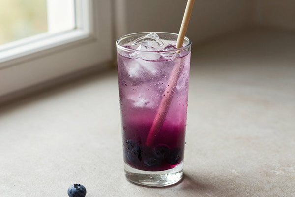Blueberry Italian Soda in a glass