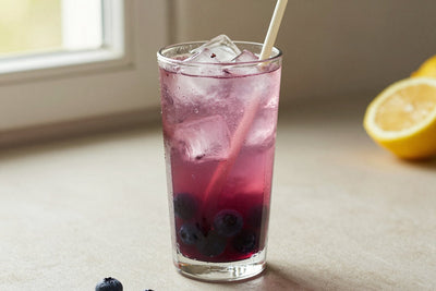 Blueberry Lemonade in a glass