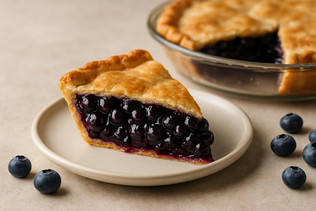 Slice of blueberry pie