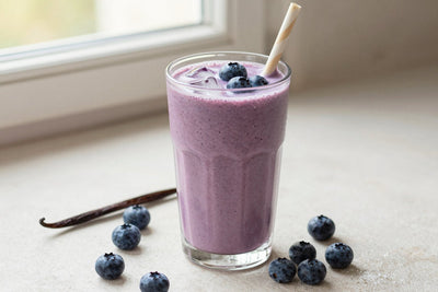 Blueberry Vanilla Smoothie in a glass