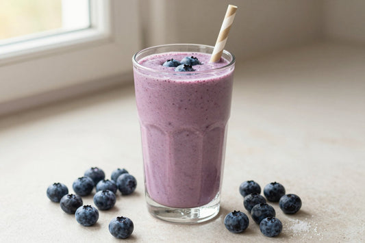 Blueberry Yogurt Smoothie in a glass