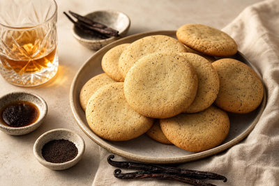 Bourbon vanilla cookies made with Indonesian vanilla