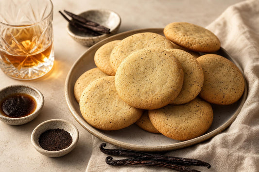 Bourbon vanilla cookies made with Indonesian vanilla