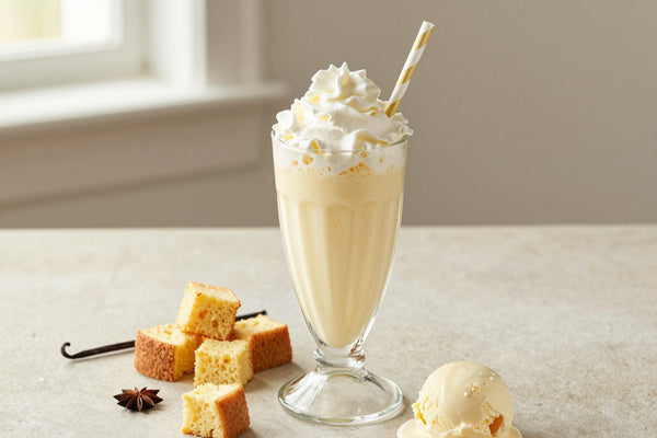Bread Pudding Milkshake in a glass