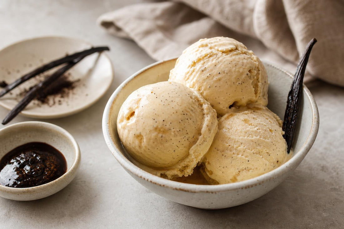Brown butter vanilla ice cream