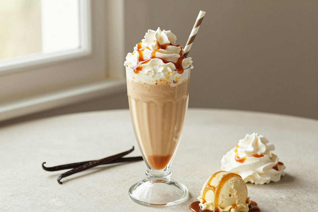 Brown Sugar Brûlée Milkshake in a glass