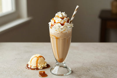Brown Sugar Caramel Milkshake in a glass