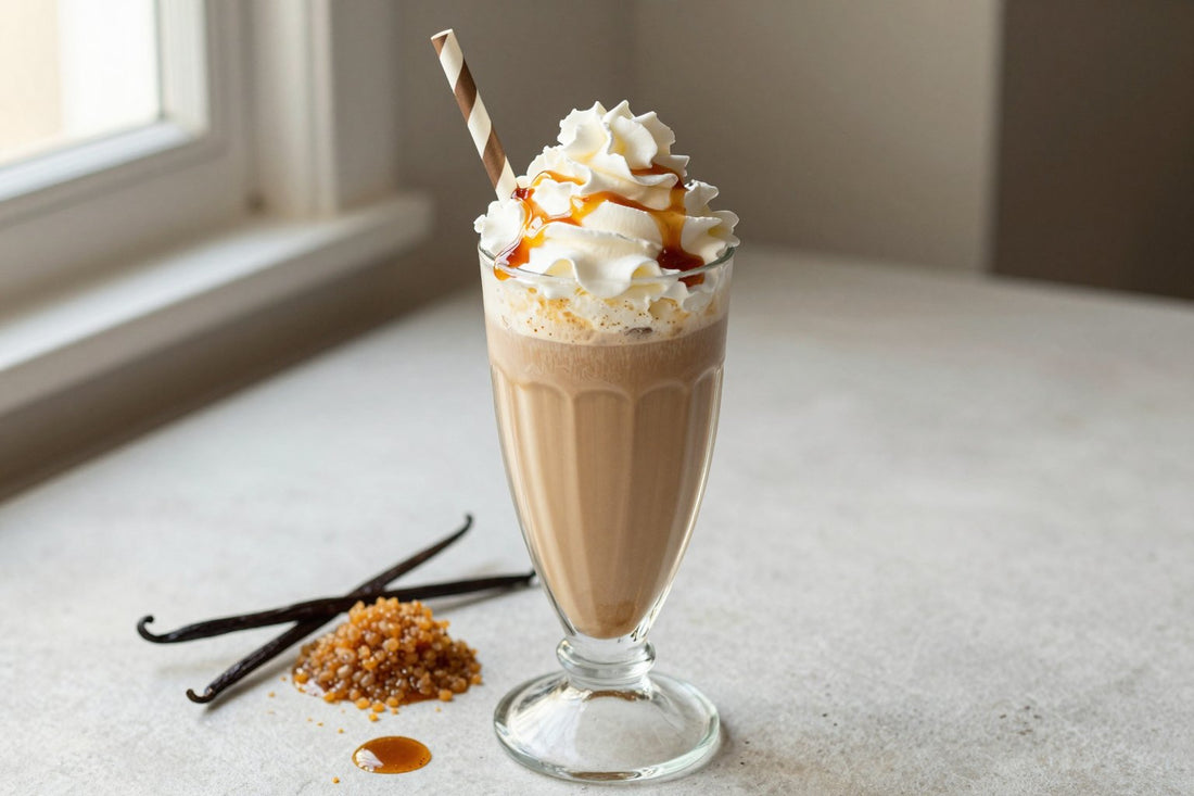 Brown Sugar Latte Milkshake in a glass