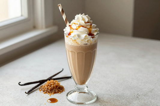 Brown Sugar Latte Milkshake in a glass
