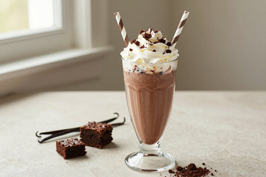 Brownie Batter Milkshake in a glass