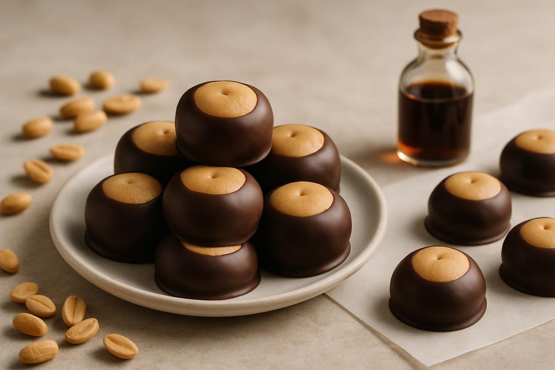 Homemade buckeye candies