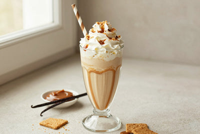 Butterscotch Pie Milkshake in a glass