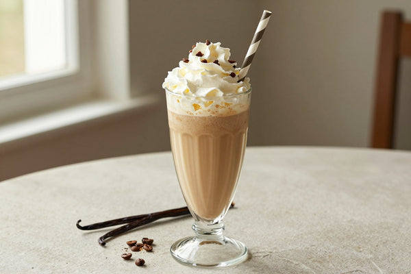 Café au Lait Style Milkshake in a glass