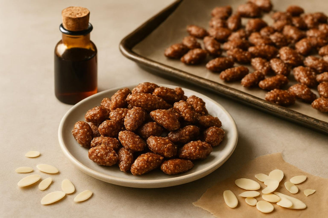 Homemade candied almonds