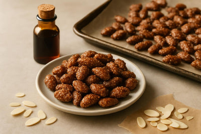 Homemade candied almonds