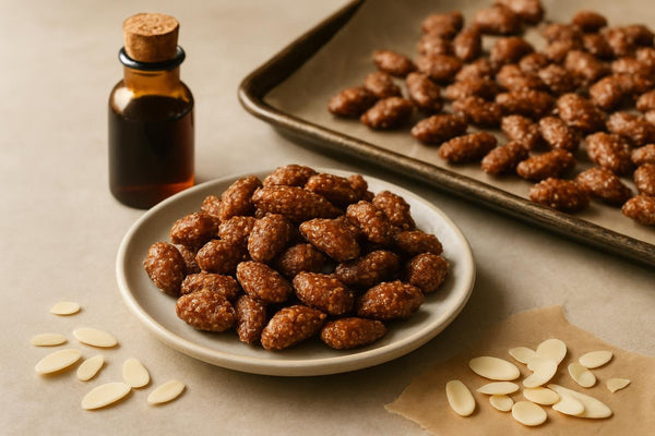 Homemade candied almonds