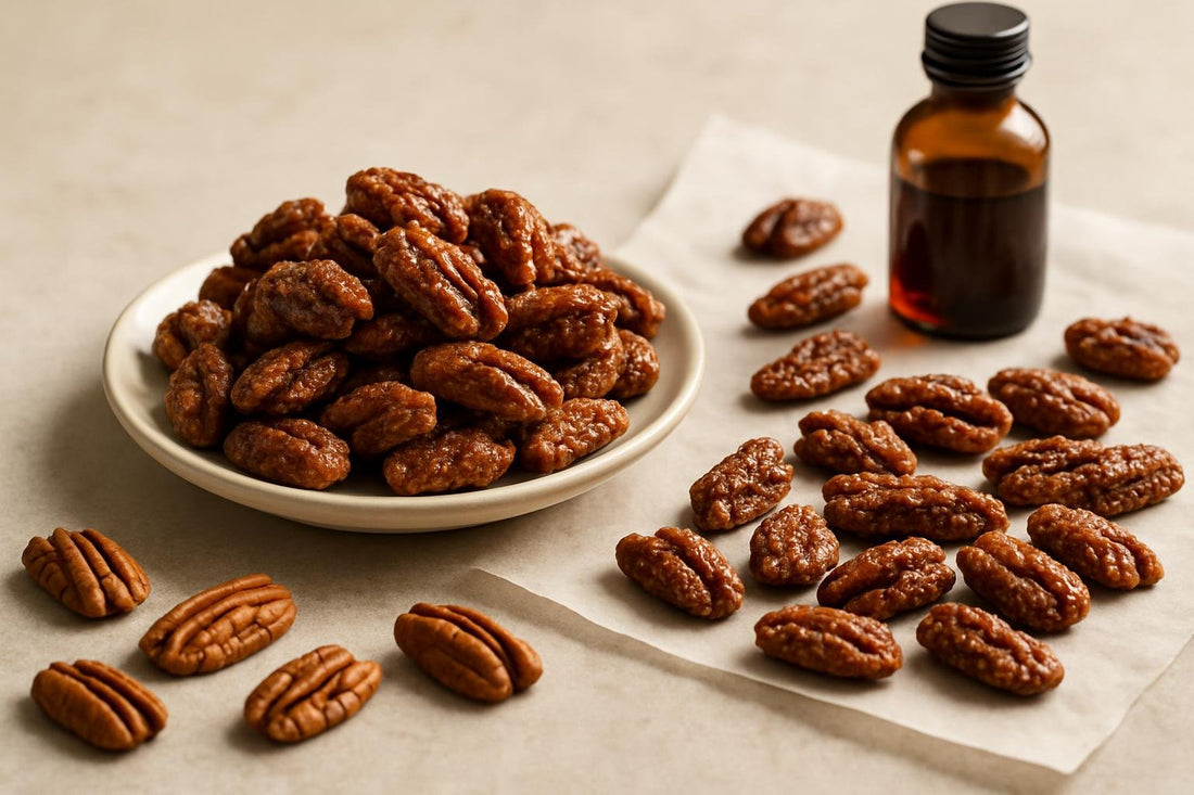 Homemade candied pecans